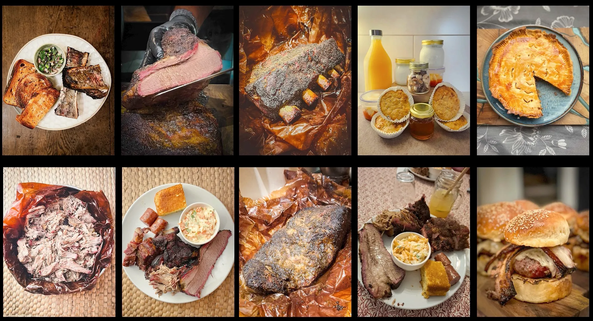 Selection of American BBQ dishes prepared by Chef Rohan